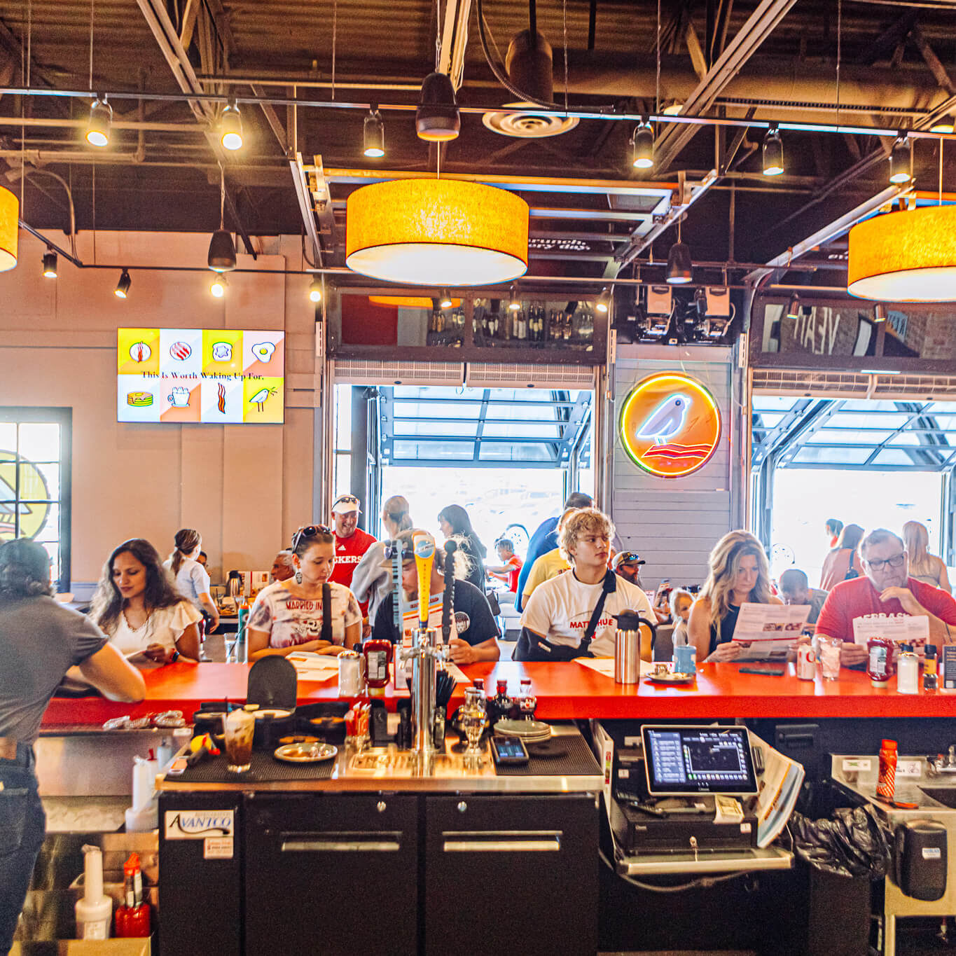 interior of West Omaha's Early Bird Brunch location
